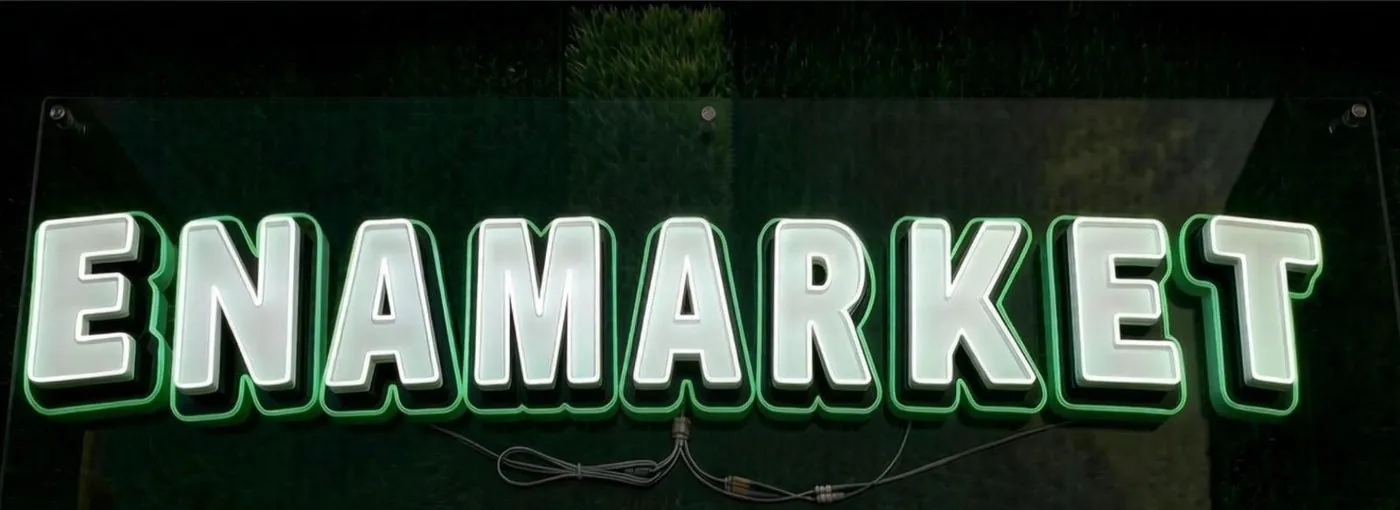 Neonletters voor Enamarket