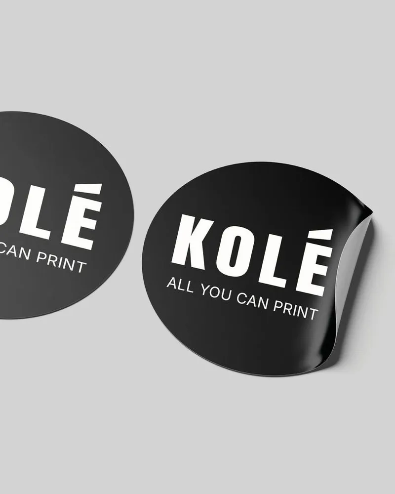 Ronde stickers met logo