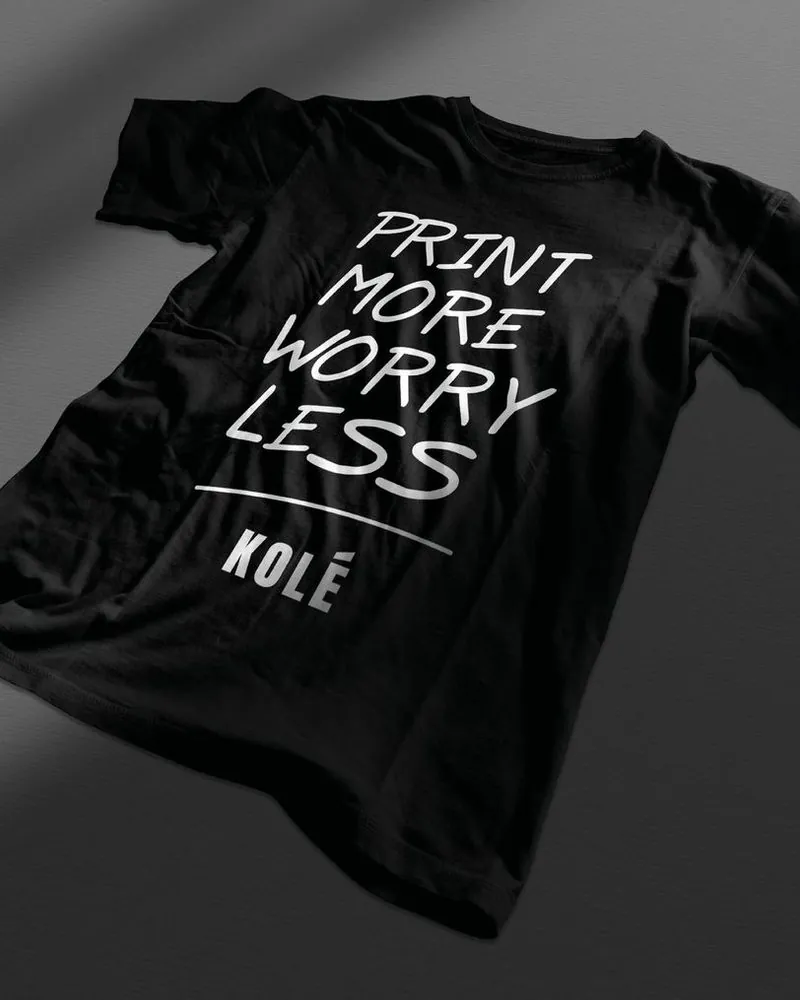 T-shirt “Print more, worry less”