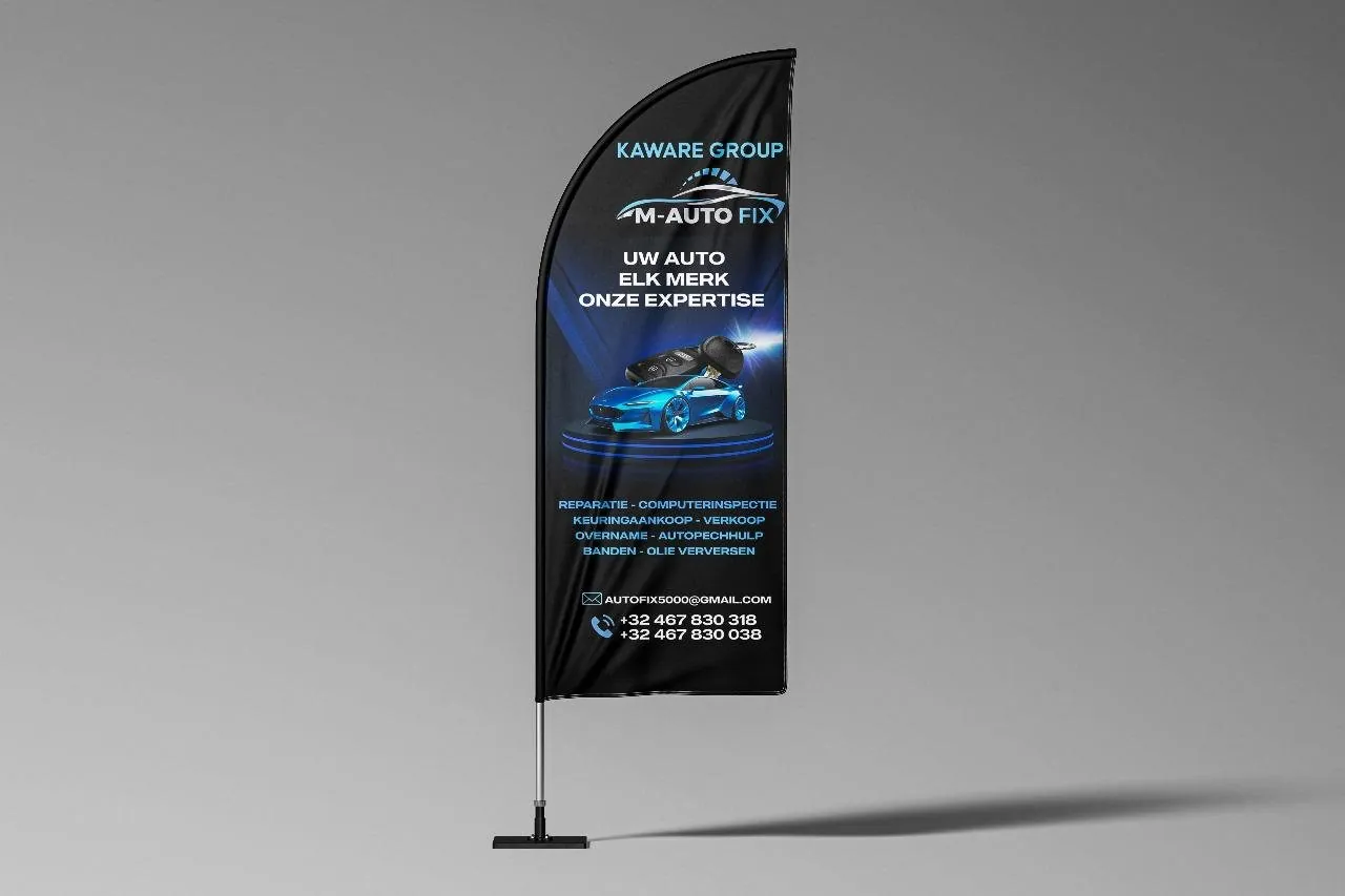 Beachflag voor M-Auto Fix