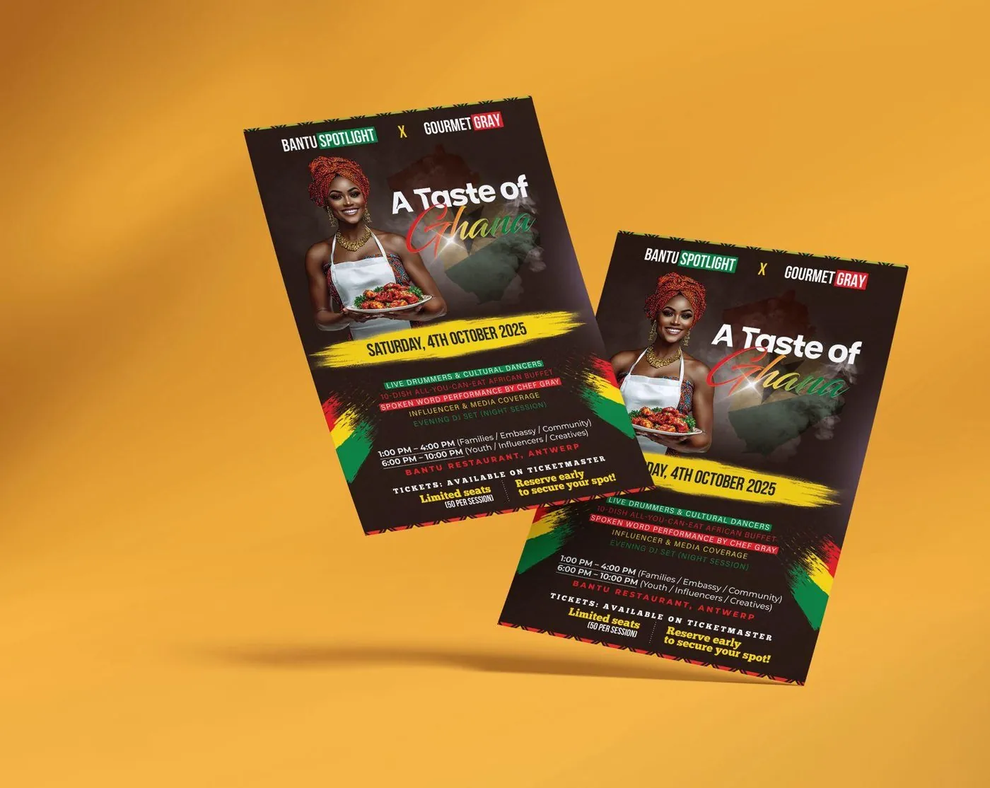 Flyers voor A Taste of Ghana